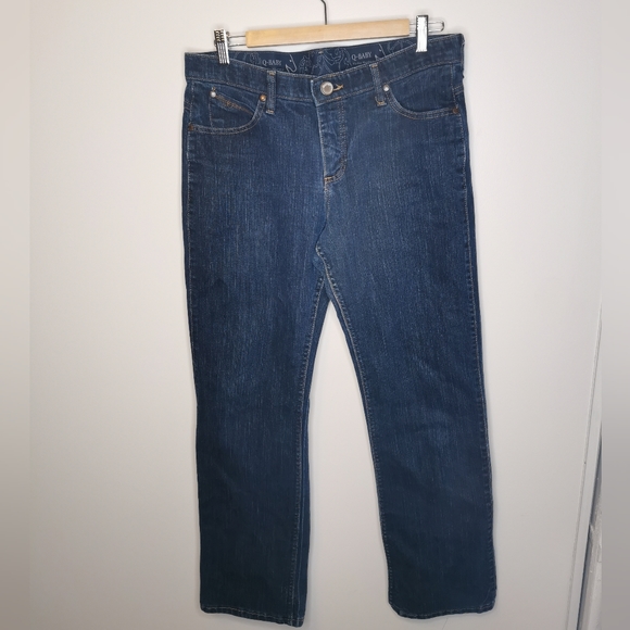 Wrangler Q-Baby Boot Cut Jeans with No-Gap Waistband Size 9/10 - Picture 1 of 6